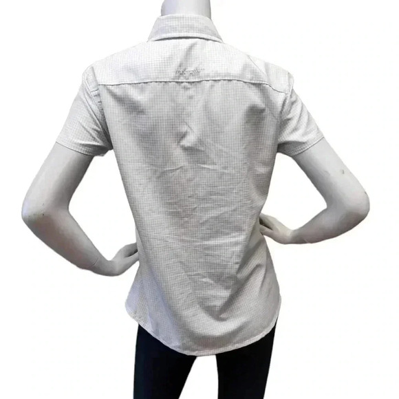 Mammut Short  Sleeve Grey Plaid Button Down Shirt Size Small - Picture 2 of 12